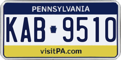 PA license plate KAB9510