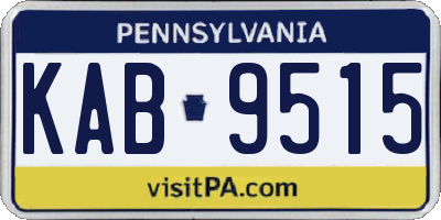 PA license plate KAB9515