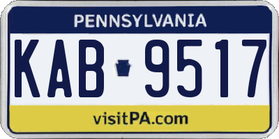 PA license plate KAB9517