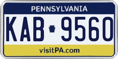 PA license plate KAB9560