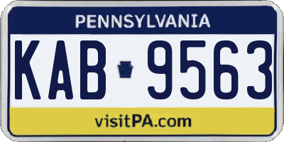 PA license plate KAB9563