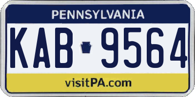 PA license plate KAB9564