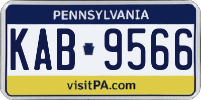 PA license plate KAB9566