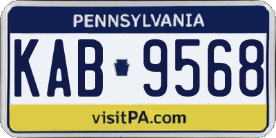 PA license plate KAB9568