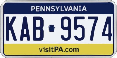 PA license plate KAB9574