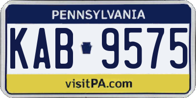 PA license plate KAB9575