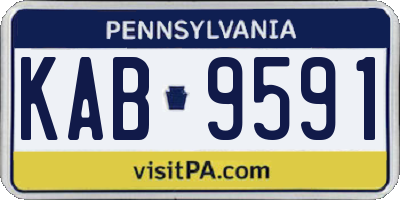 PA license plate KAB9591