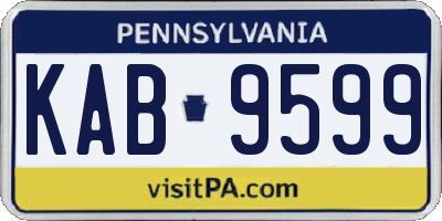 PA license plate KAB9599