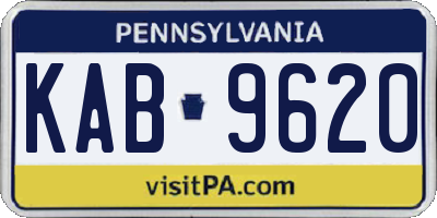 PA license plate KAB9620