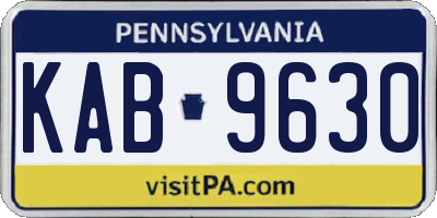 PA license plate KAB9630