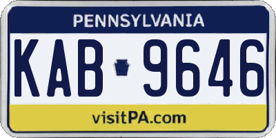PA license plate KAB9646