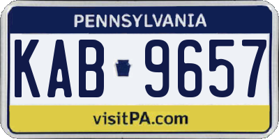 PA license plate KAB9657