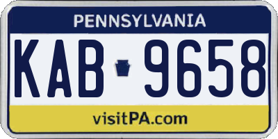 PA license plate KAB9658