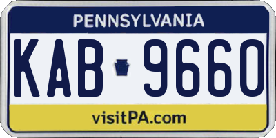 PA license plate KAB9660