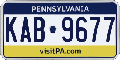 PA license plate KAB9677