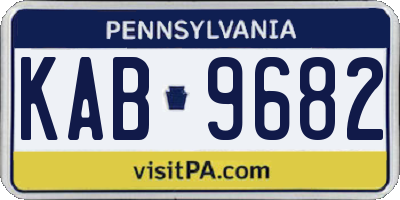 PA license plate KAB9682