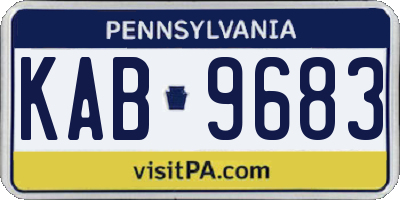 PA license plate KAB9683
