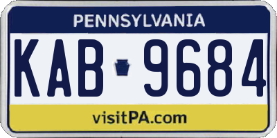 PA license plate KAB9684