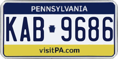 PA license plate KAB9686
