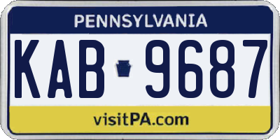 PA license plate KAB9687