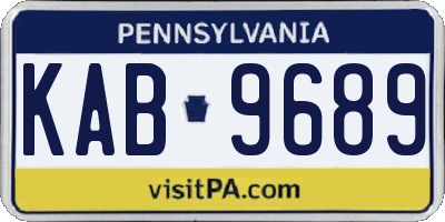 PA license plate KAB9689