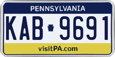 PA license plate KAB9691