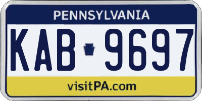 PA license plate KAB9697