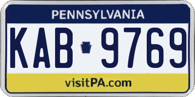PA license plate KAB9769