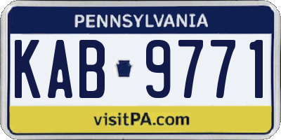 PA license plate KAB9771