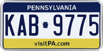 PA license plate KAB9775