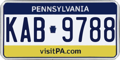 PA license plate KAB9788