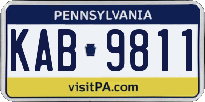 PA license plate KAB9811