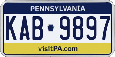 PA license plate KAB9897