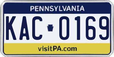 PA license plate KAC0169