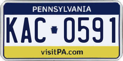 PA license plate KAC0591