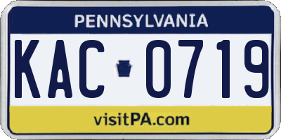 PA license plate KAC0719