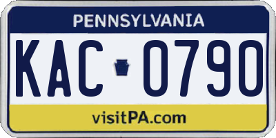 PA license plate KAC0790