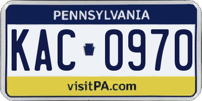 PA license plate KAC0970