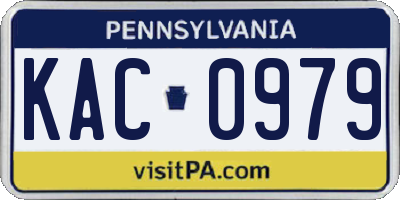 PA license plate KAC0979