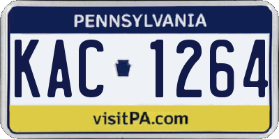 PA license plate KAC1264