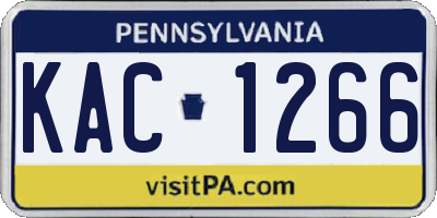 PA license plate KAC1266