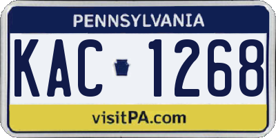 PA license plate KAC1268
