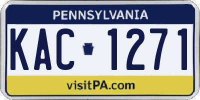 PA license plate KAC1271