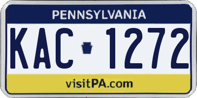 PA license plate KAC1272
