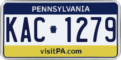 PA license plate KAC1279