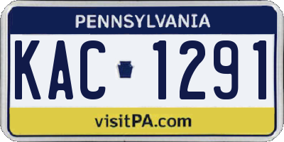 PA license plate KAC1291
