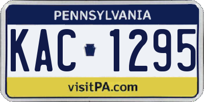 PA license plate KAC1295