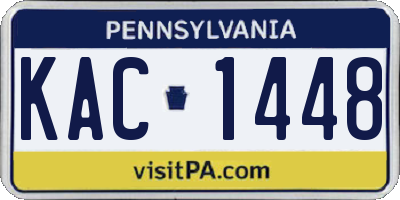 PA license plate KAC1448