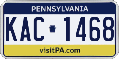 PA license plate KAC1468