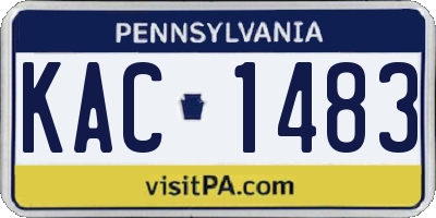PA license plate KAC1483